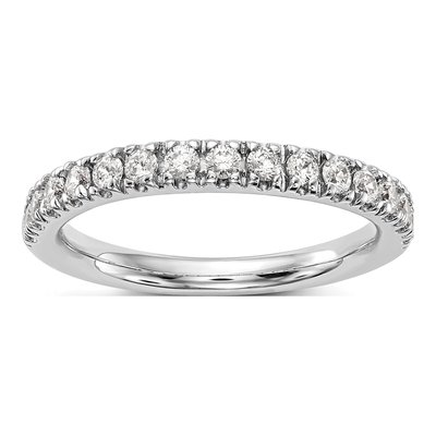 14K White Gold 1/2 ct tw Lab-Grown Diamond Wedding Band