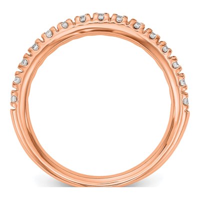 14K Rose Gold 1/2 ct tw Lab-Grown Diamond Wedding Band – view 3