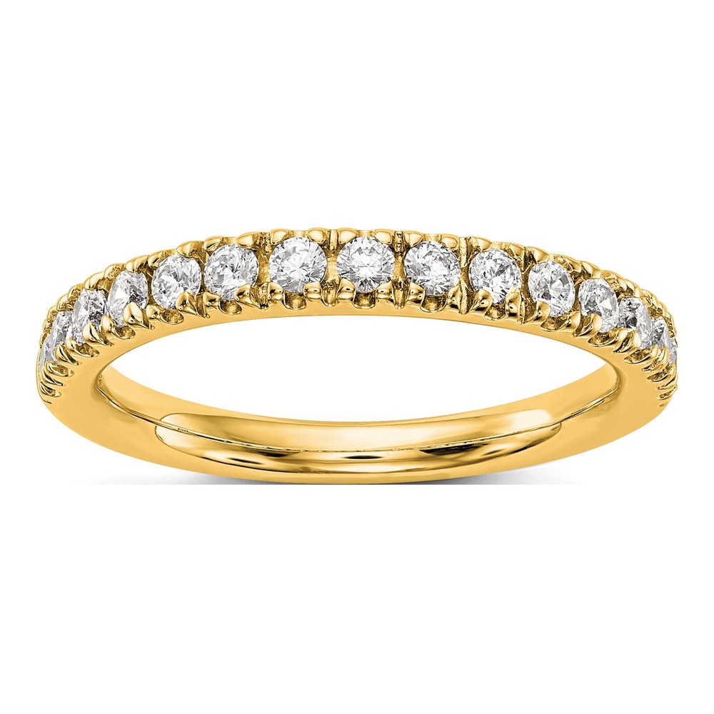 14K Yellow Gold 1/2 ct tw Lab-Grown Diamond Wedding Band