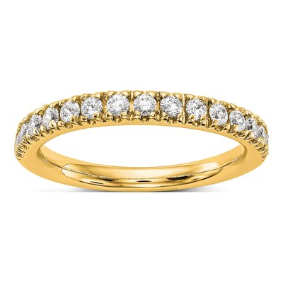 14K Yellow Gold 1/2 ct tw Lab-Grown Diamond Wedding Band