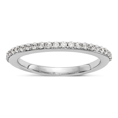 14K White Gold 1/4 ct tw Lab-Grown Diamond Wedding Band