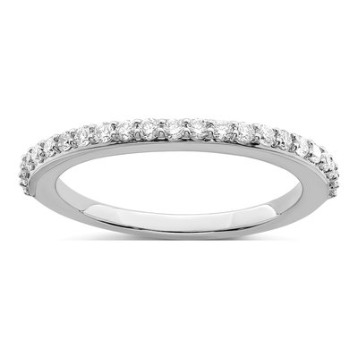 14K White Gold 1/3 ct tw Lab-Grown Diamond Wedding Band