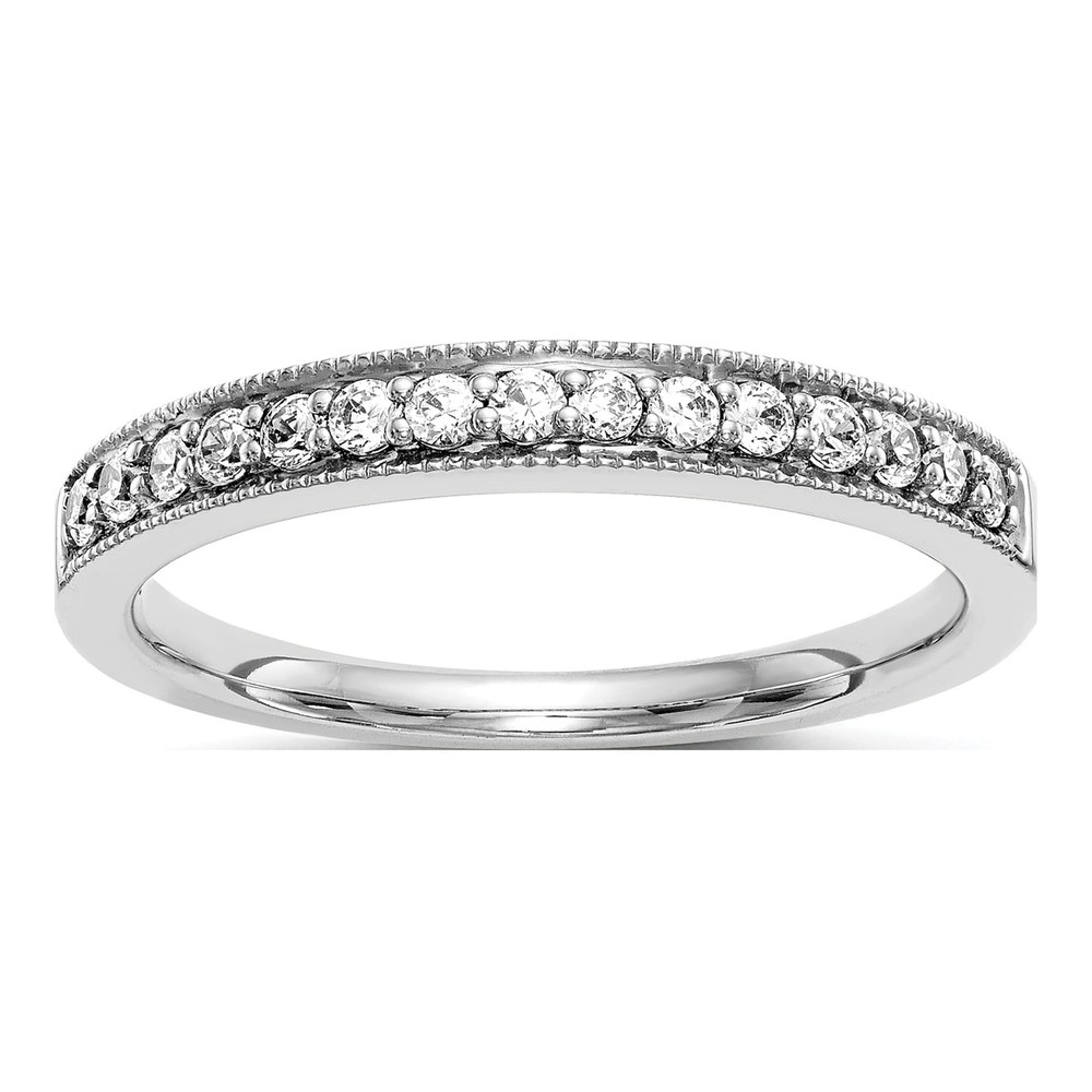 14K White Gold 1/4 ct tw Lab-Grown Diamond Wedding Band