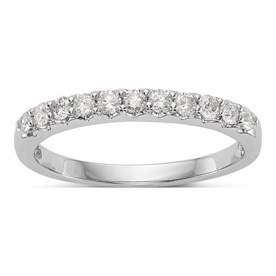 14K White Gold 1/3 ct tw Lab-Grown Diamond Wedding Band