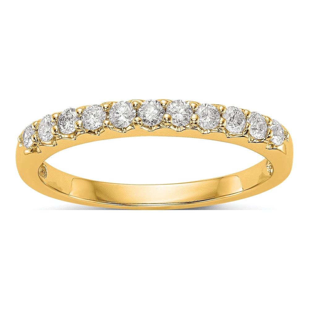 14K Yellow Gold 1/3 ct tw Lab-Grown Diamond Wedding Band