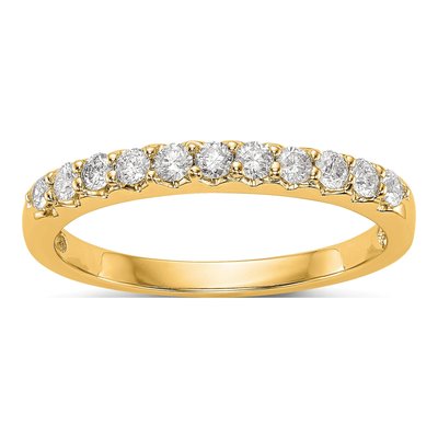 14K Yellow Gold 1/3 ct tw Lab-Grown Diamond Wedding Band