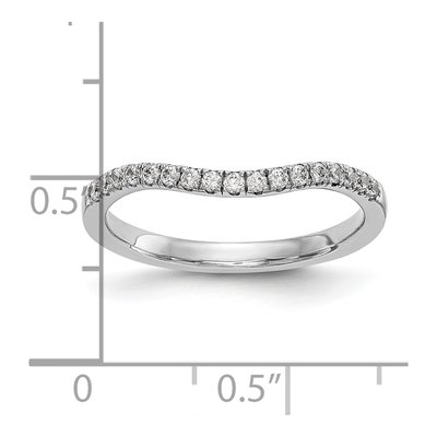 14K White Gold 1/5 ct tw Lab-Grown Diamond Curved Wedding Band – view 4