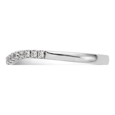14K White Gold 1/5 ct tw Lab-Grown Diamond Curved Wedding Band – view 5
