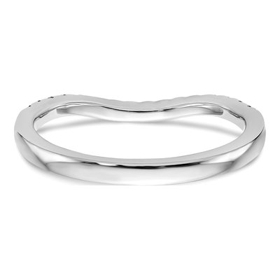 14K White Gold 1/5 ct tw Lab-Grown Diamond Curved Wedding Band – view 7