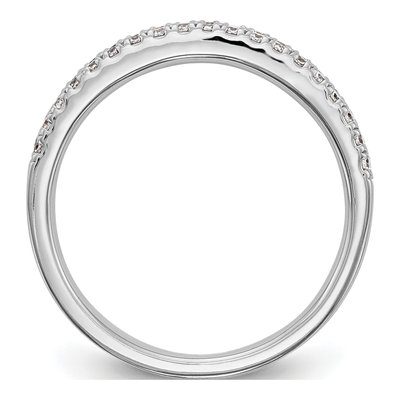 14K White Gold 3/8 ct tw Lab-Grown Diamond Double Row Wedding Band – view 3