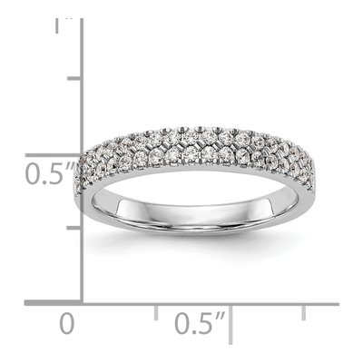 14K White Gold 3/8 ct tw Lab-Grown Diamond Double Row Wedding Band – view 4
