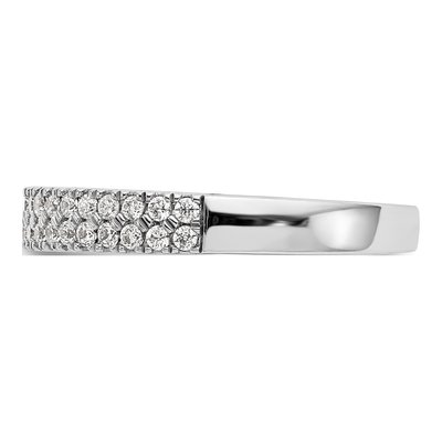 14K White Gold 3/8 ct tw Lab-Grown Diamond Double Row Wedding Band – view 5
