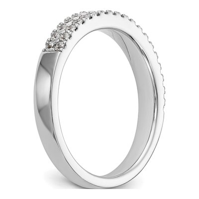 14K White Gold 3/8 ct tw Lab-Grown Diamond Double Row Wedding Band – view 8
