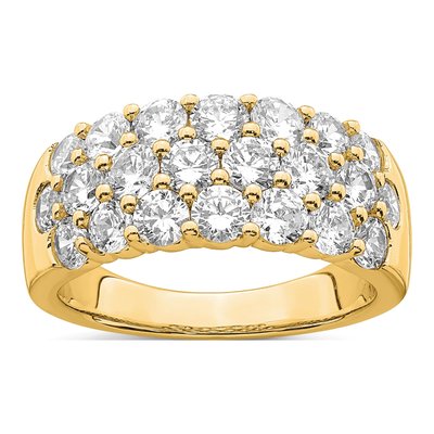 14K Yellow Gold 2 1/2 ct tw Lab-Grown Diamond Fashion Ring