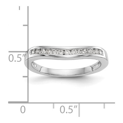 14K White Gold 1/5 ct tw Lab-Grown Diamond Wedding Band – view 3