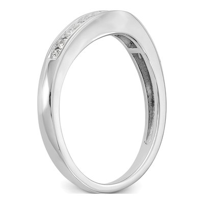 14K White Gold 1/5 ct tw Lab-Grown Diamond Wedding Band – view 7