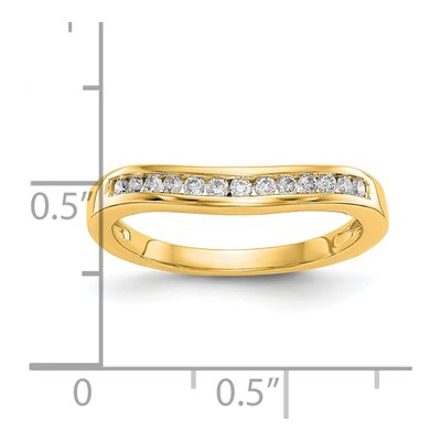 14K Yellow Gold 1/5 ct tw Lab-Grown Diamond Wedding Band – view 5