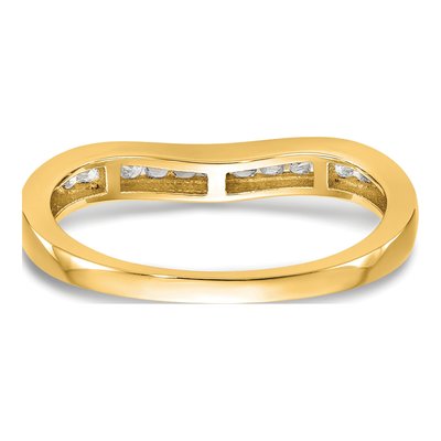 14K Yellow Gold 1/5 ct tw Lab-Grown Diamond Wedding Band – view 7