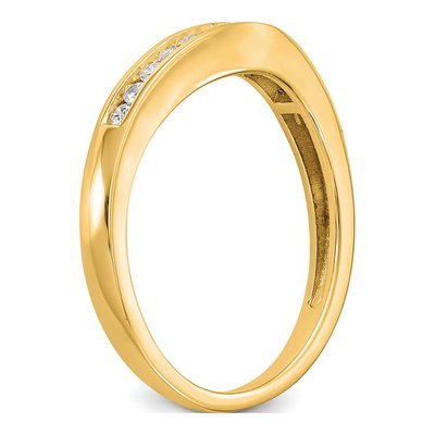 14K Yellow Gold 1/5 ct tw Lab-Grown Diamond Wedding Band – view 8