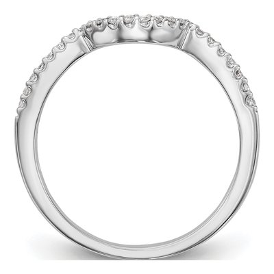 14K White Gold 1/6 ct tw Lab-Grown Diamond Concave Wedding Band – view 3