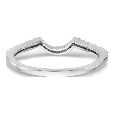 14K White Gold 1/6 ct tw Lab-Grown Diamond Concave Wedding Band – view 6