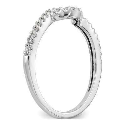 14K White Gold 1/6 ct tw Lab-Grown Diamond Concave Wedding Band – view 7
