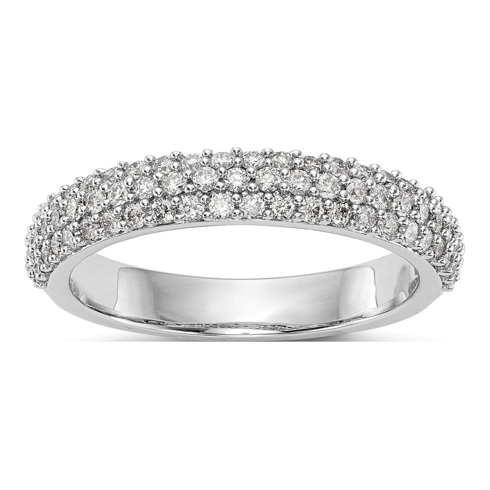14K White Gold 1/2 ct tw Lab-Grown Diamond Half-Carat Wedding Band