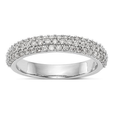 14K White Gold 1/2 ct tw Lab-Grown Diamond Half-Carat Wedding Band