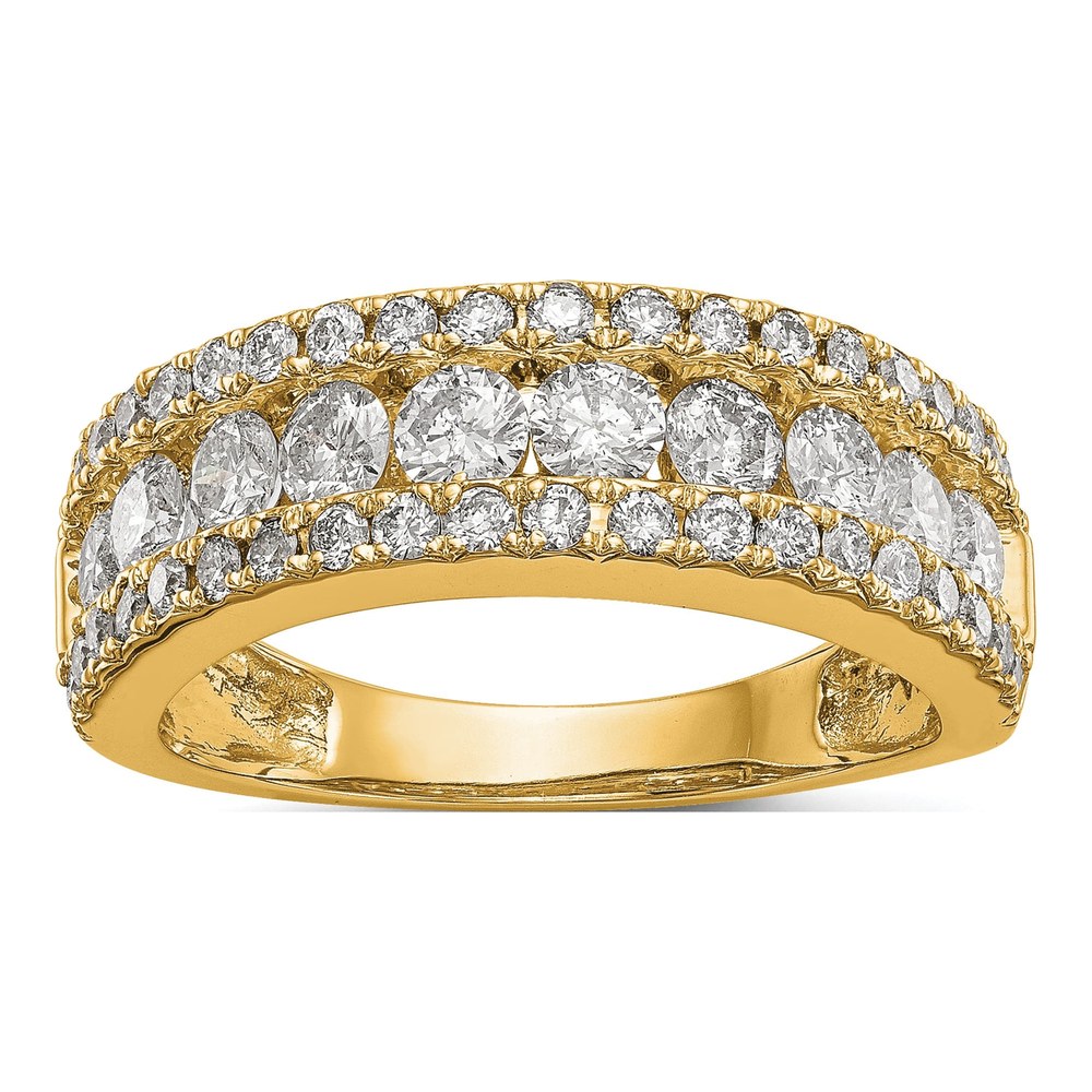14K Yellow Gold 1 1/2 ct Lab Grown Diamond Band