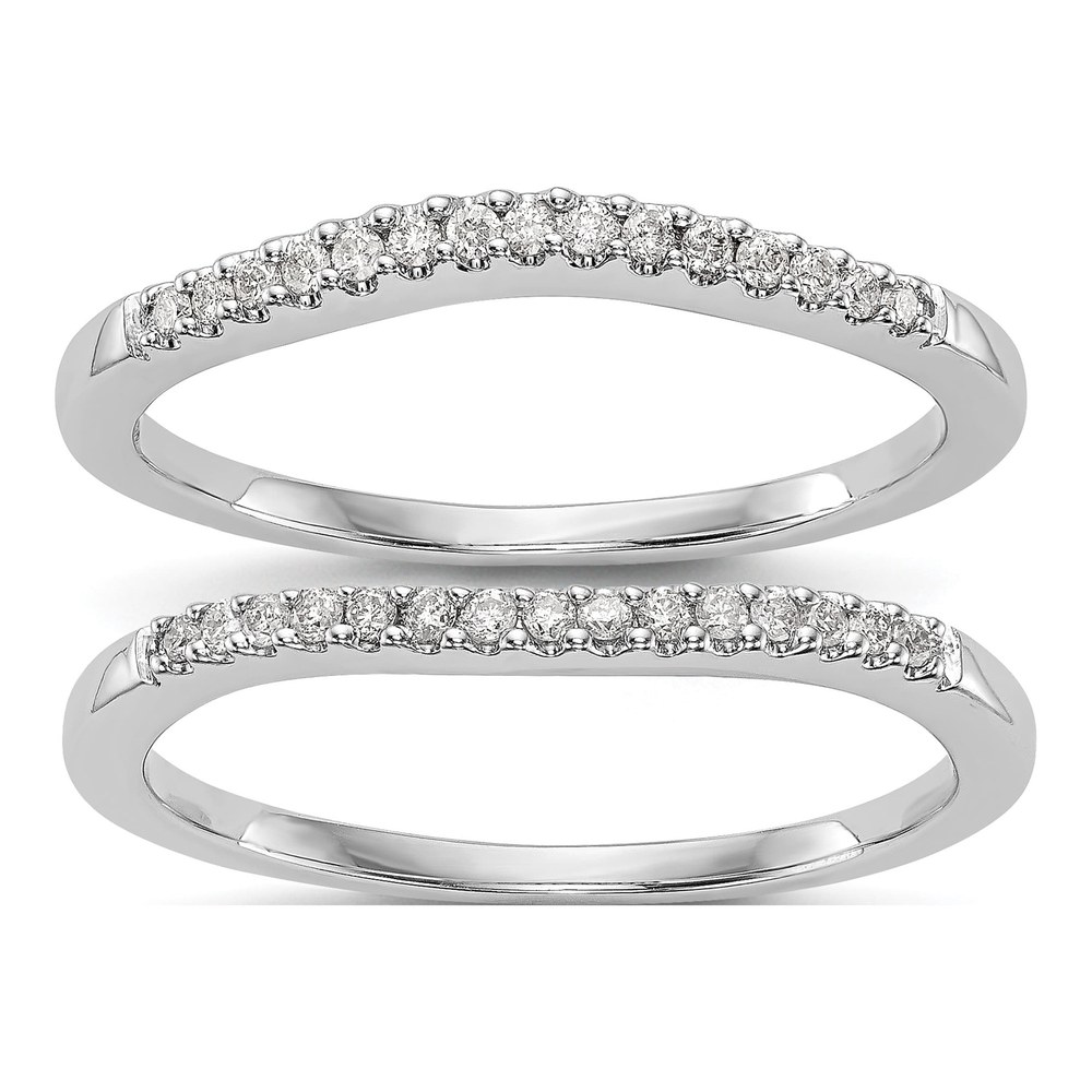 14K White Gold Lab-Grown Diamond Band Set