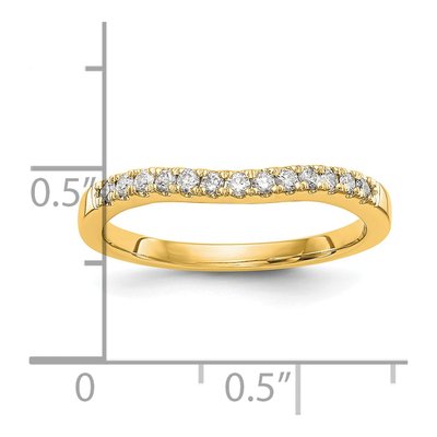 14K Yellow Gold Lab-Grown Diamond Curved Wedding Band Set – view 5
