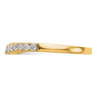 14K Yellow Gold Lab-Grown Diamond Curved Wedding Band Set – view 5