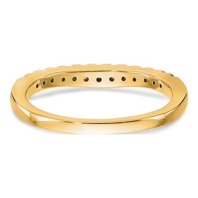 14K Yellow Gold Lab-Grown Diamond Curved Wedding Band Set – view 7