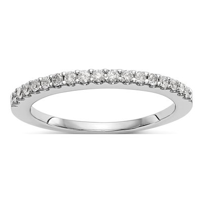 14K White Gold 1/3 ct tw Lab-Grown Diamond Wedding Band