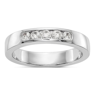 14K White Gold 0.29 ct tw Lab-Grown Diamond Wedding Band