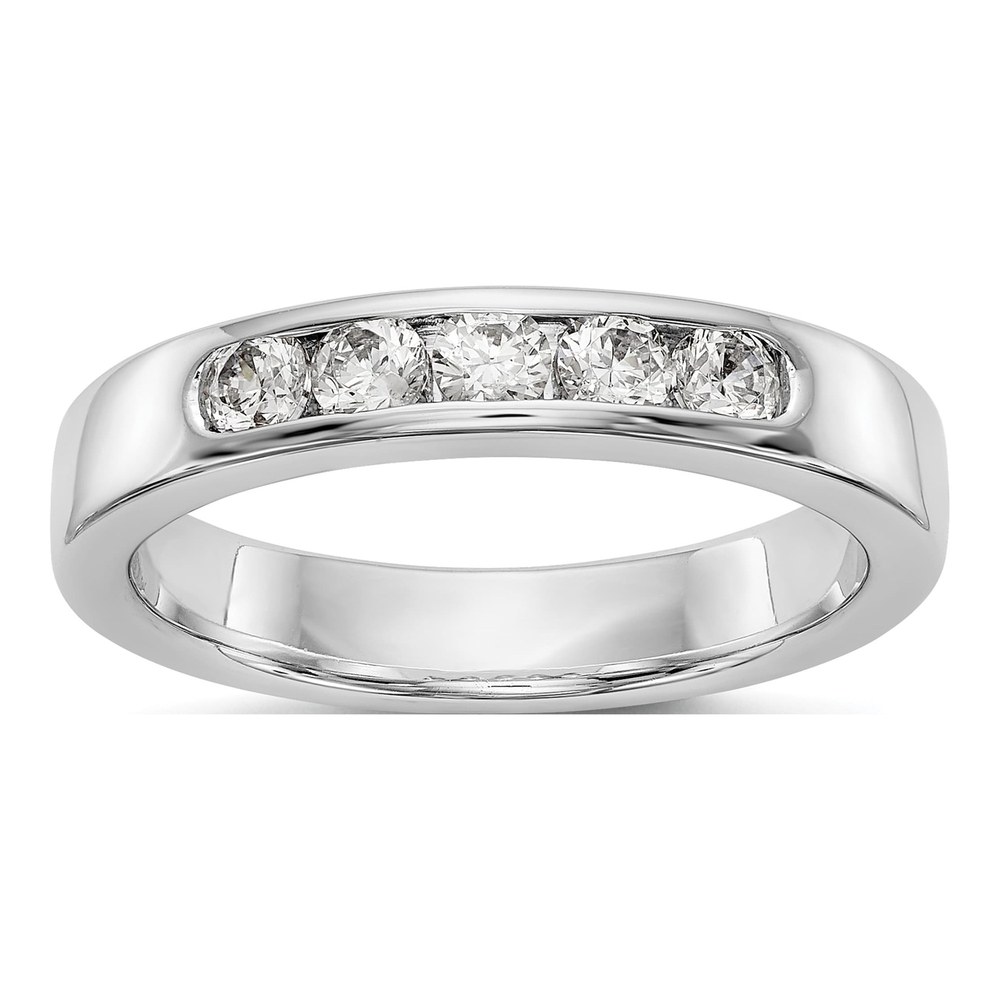 14K White Gold 0.45 ct tw Lab-Grown Diamond Channel Wedding Band