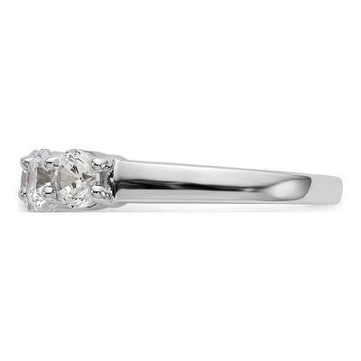 14K White Gold 1 1/3 ct tw Lab-Grown Diamond Five Fashion Wedding Band – view 4