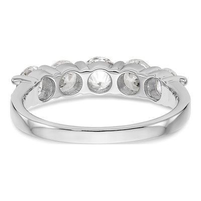 14K White Gold 1 1/3 ct tw Lab-Grown Diamond Five Fashion Wedding Band – view 6
