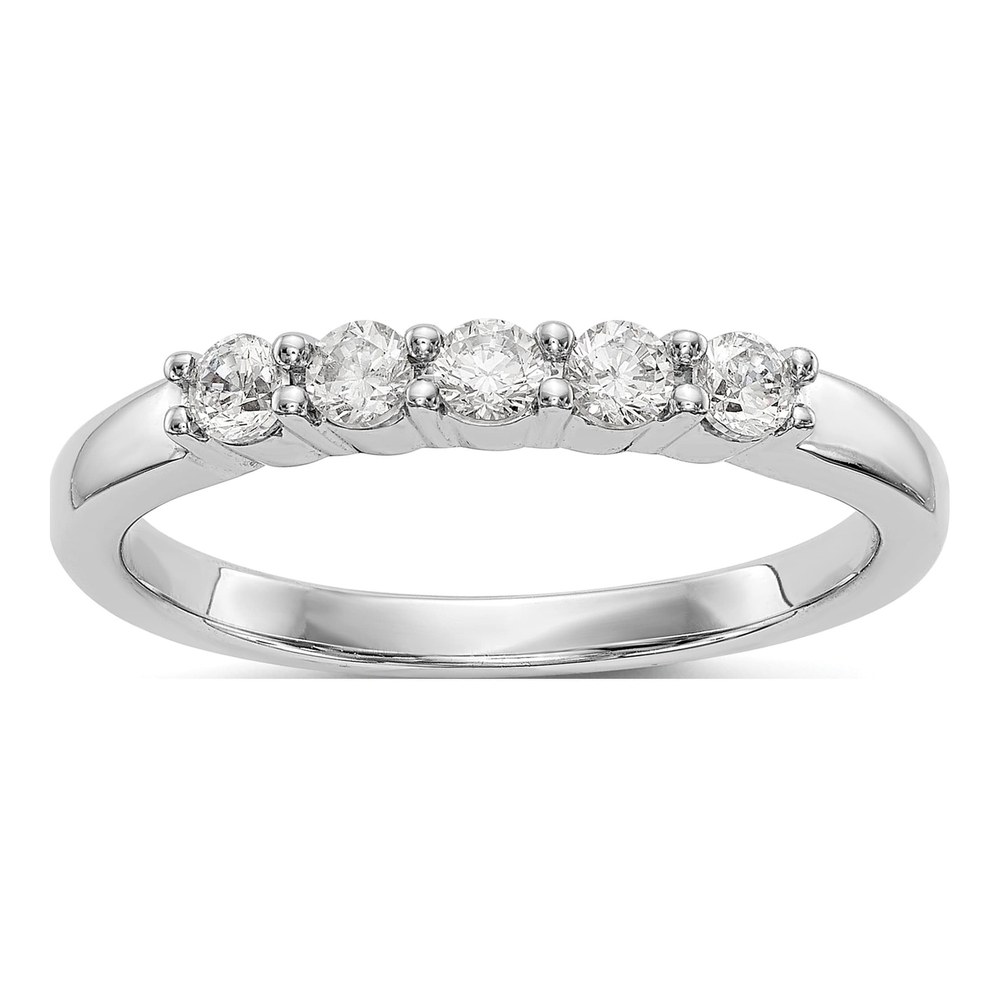 14K White Gold 1/3 ct tw Lab-Grown Diamond Five Ring