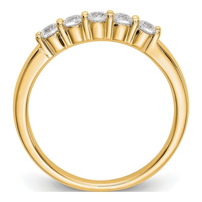 14K Yellow Gold 1/3 ct tw Lab-Grown Diamond Five Ring – view 2
