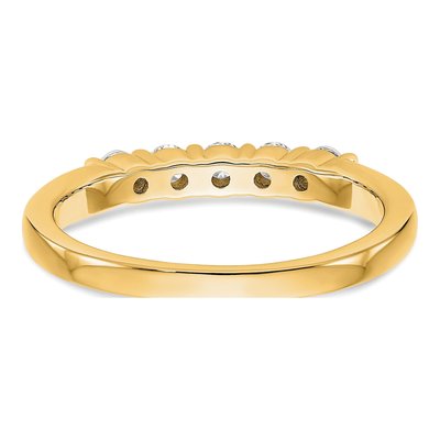 14K Yellow Gold 1/3 ct tw Lab-Grown Diamond Five Ring – view 5