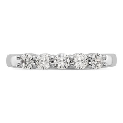 14K White Gold 1/2 ct tw Lab-Grown Diamond Five Ring – view 5