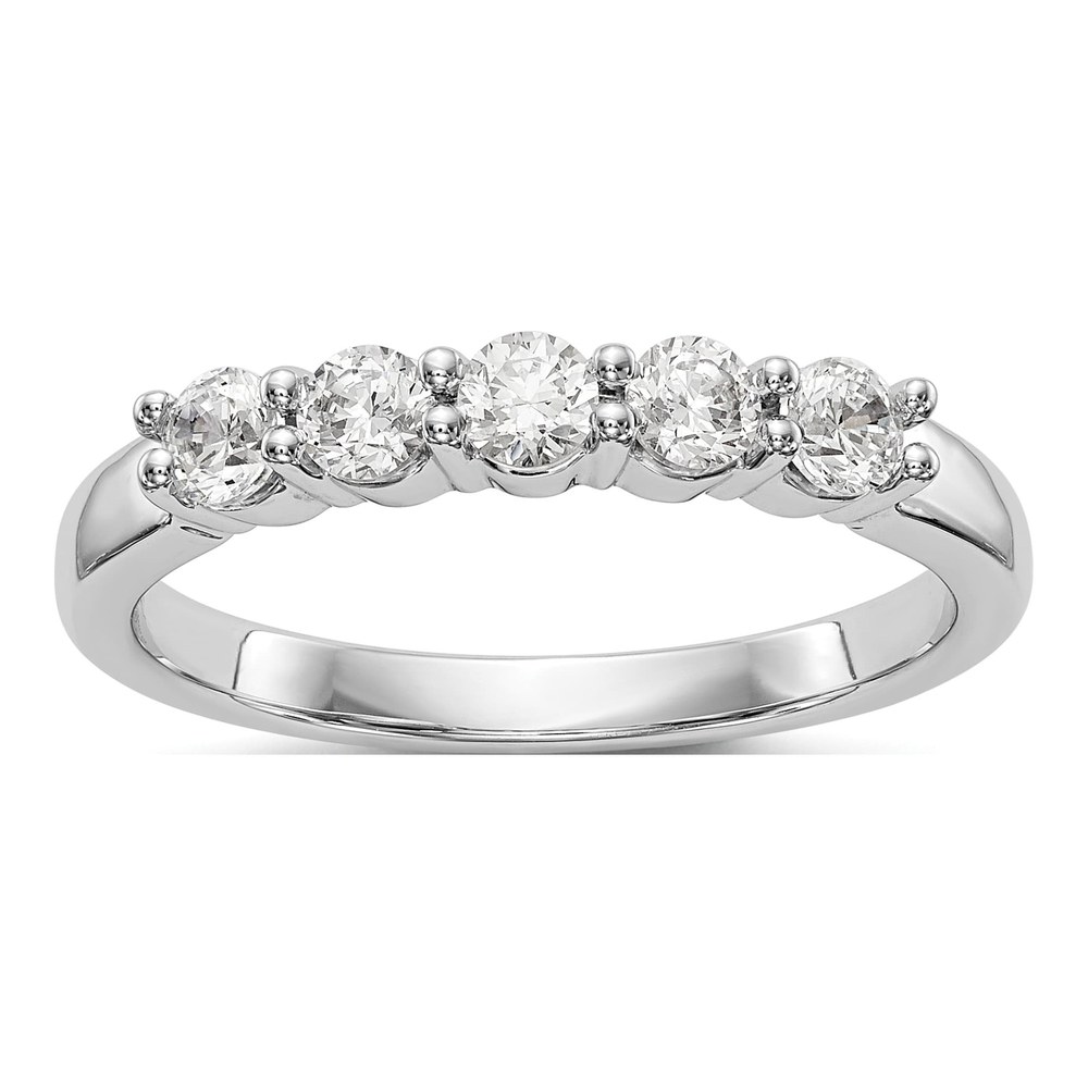 14K White Gold 1/2 ct tw Lab-Grown Diamond Five Ring
