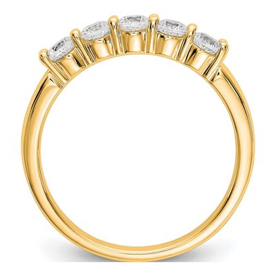 14K Yellow Gold 1/2 ct tw Lab-Grown Diamond Five Ring – view 2