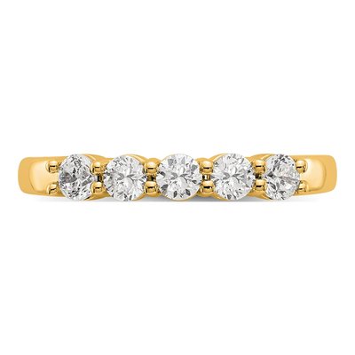14K Yellow Gold 1/2 ct tw Lab-Grown Diamond Five Ring – view 4