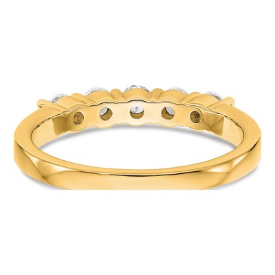 14K Yellow Gold 1/2 ct tw Lab-Grown Diamond Five Ring – view 5