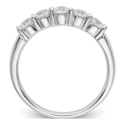 14K White Gold Lab Grown Diamond Five Stone Ring – view 2