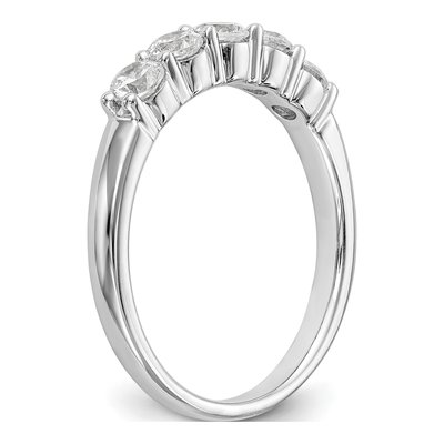 14K White Gold Lab Grown Diamond Five Stone Ring – view 6