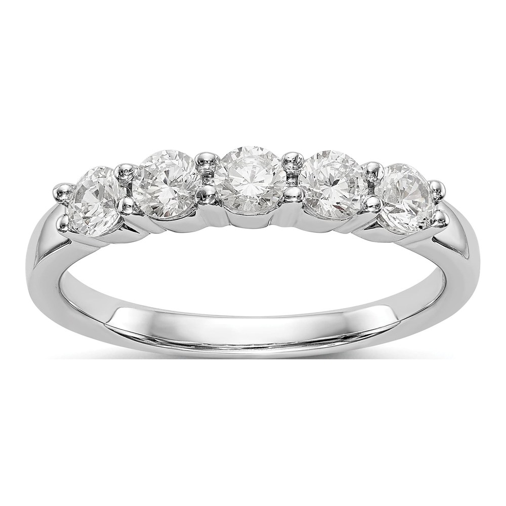 14K White Gold Lab Grown Diamond Five Stone Ring