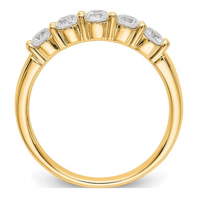 14K Yellow Gold 5/8 ct tw Lab-Grown Diamond Five Ring – view 2